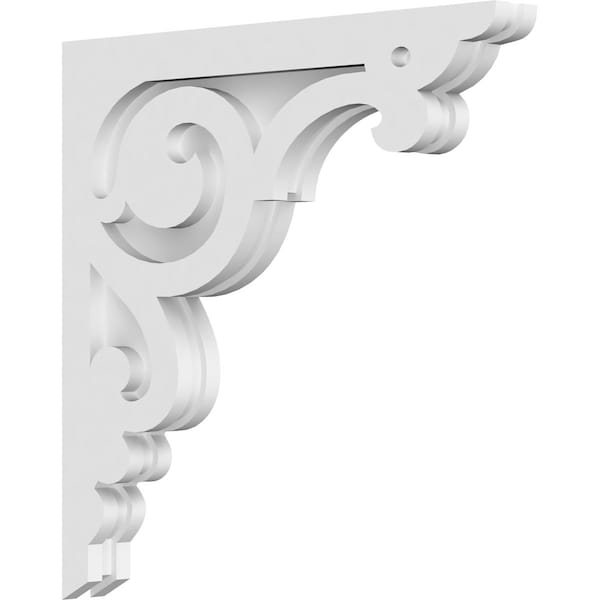 Ekena Millwork Hurley Architectural Grade PVC Corbel, 1 7/8"W X 18"D X 18"H CORP01X18X18HU - main